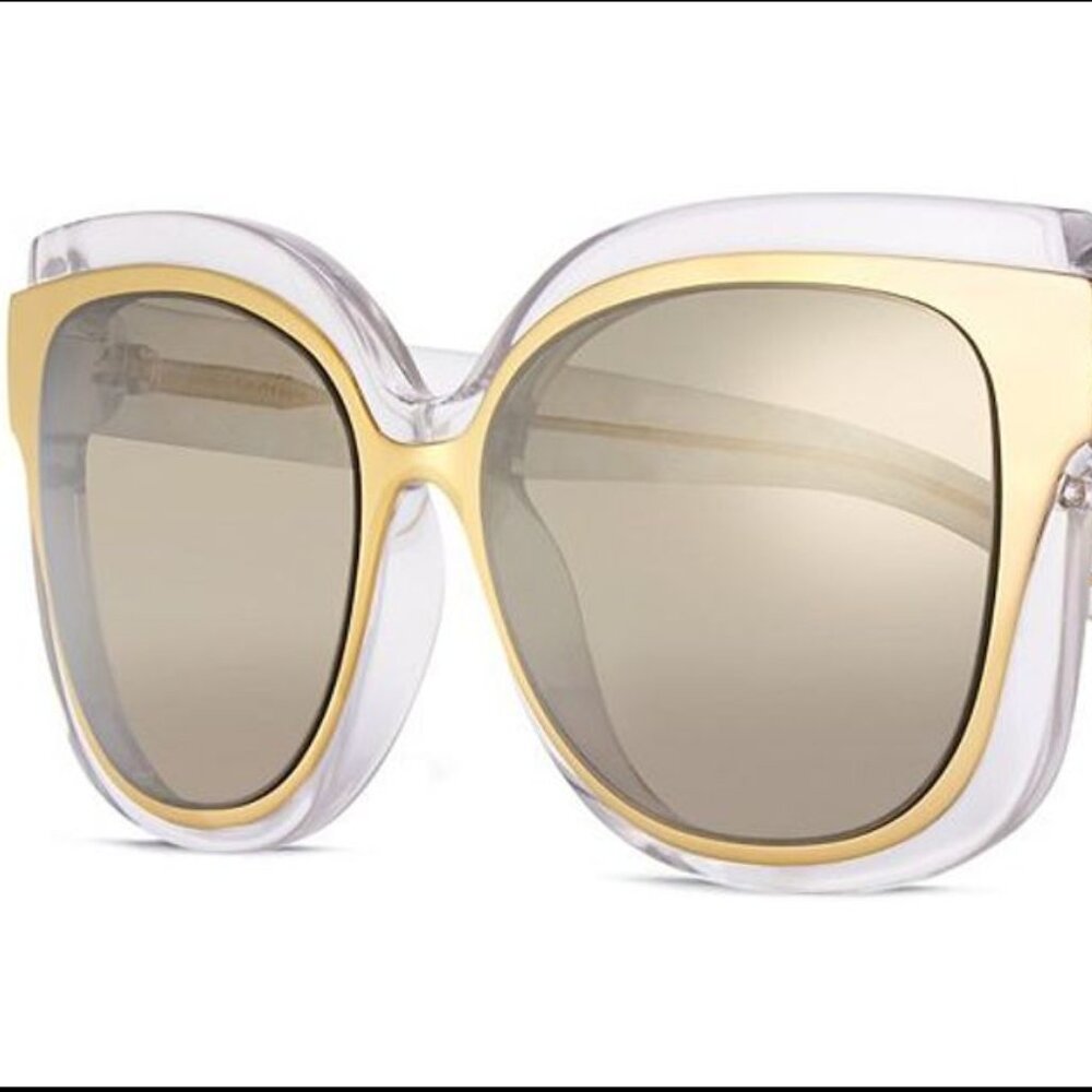 ๐ Tory Burch TY9046 Cat Eye Sunglasses | Gold Flash Mirror | Petite Fit ๐ - Picture 1 of 15